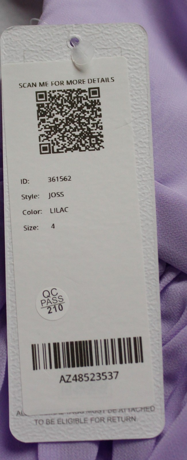 Azazie Girls Joss A-line with Sleeves Chiffon Dress AP2 Lilac Size: 4 NWT