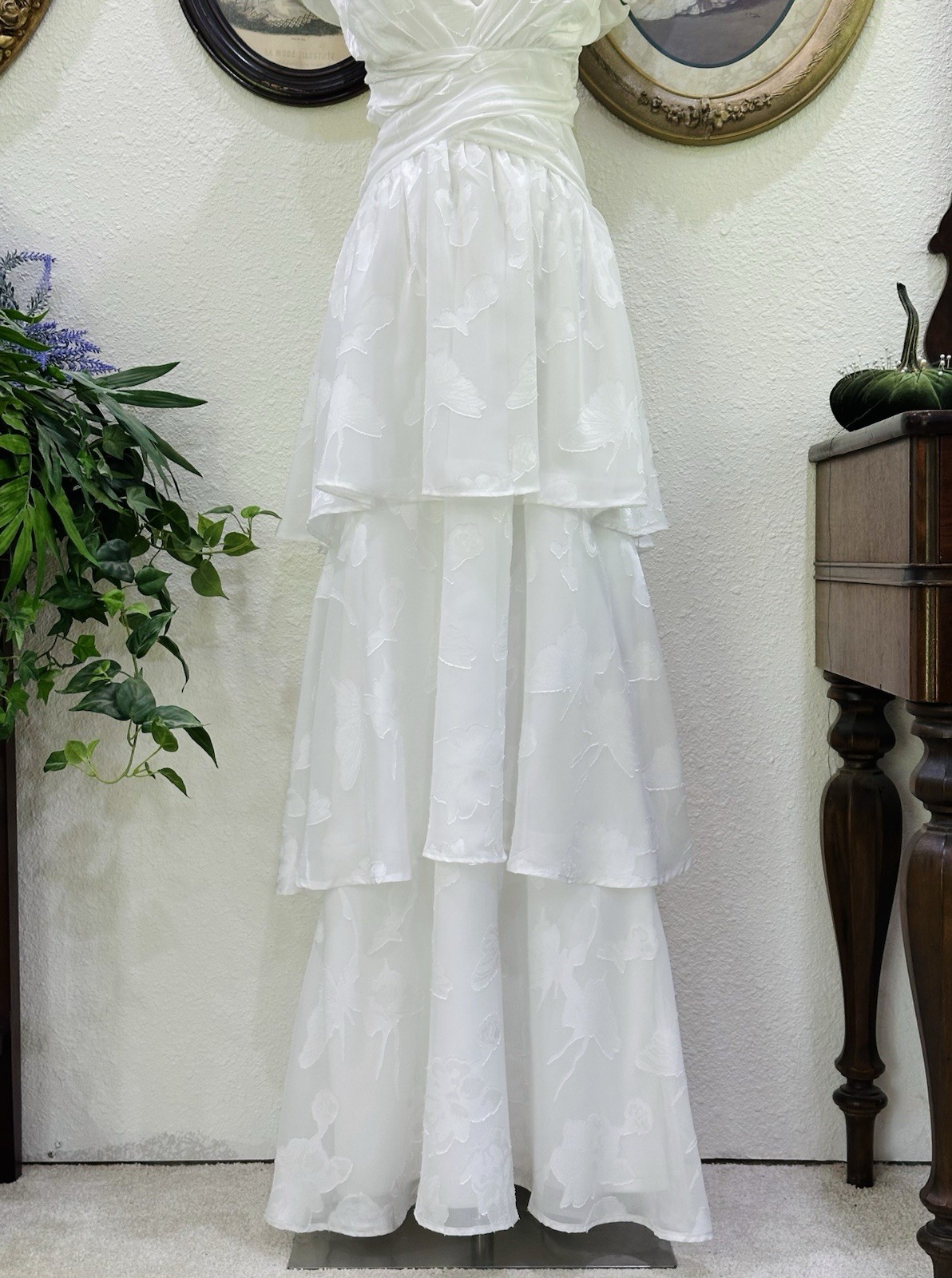 Romantic White Ruffle Dress | Cottagecore Bridal Dress | Beach Wedding