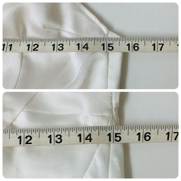 HAH Revolve Give A Midi White Satin Slip Dress Y2K Coquette Nightgown Bridal MED