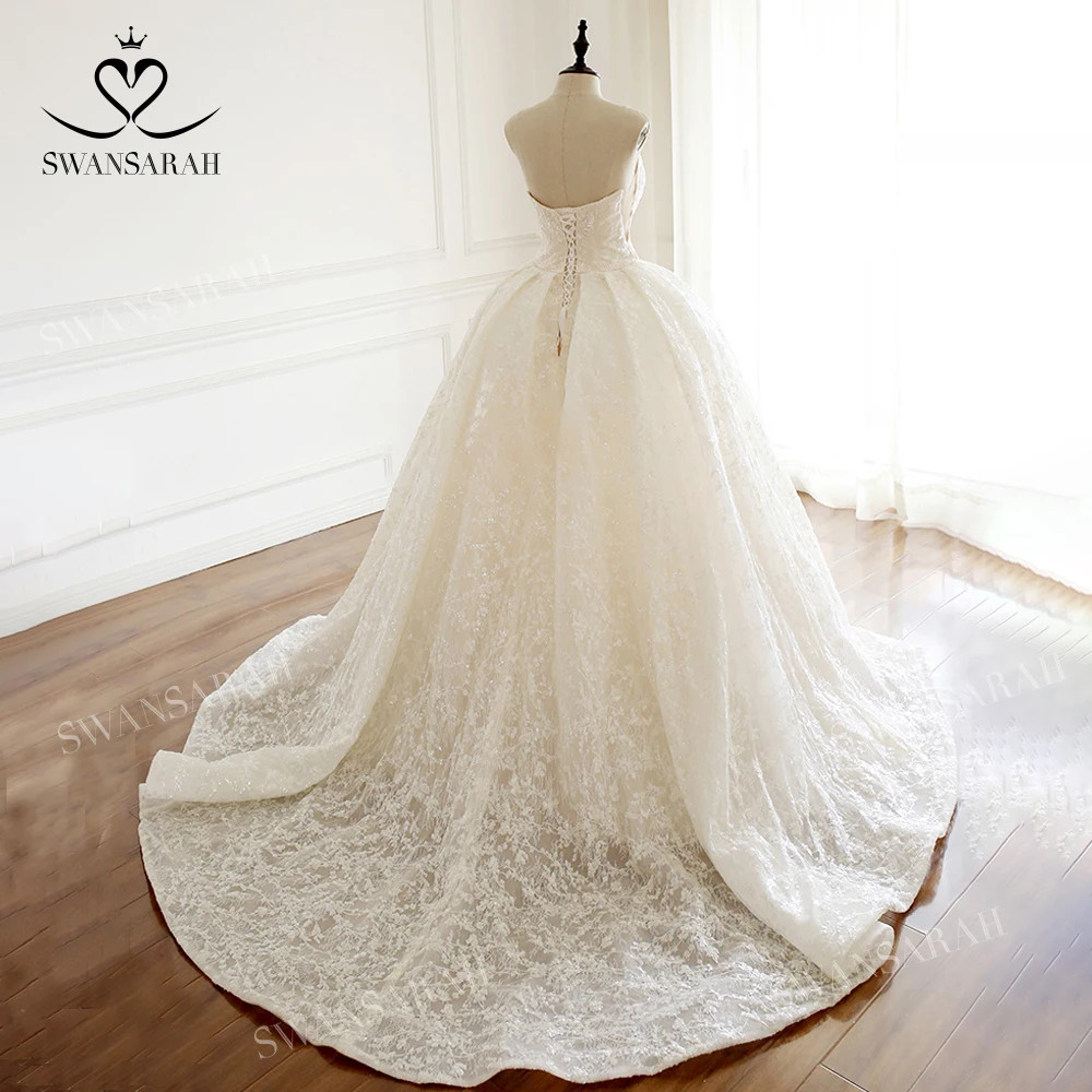 Luxury Sweetheart WeddingDress Beaded Ball Gown Bridal Princess Vestido De Novia