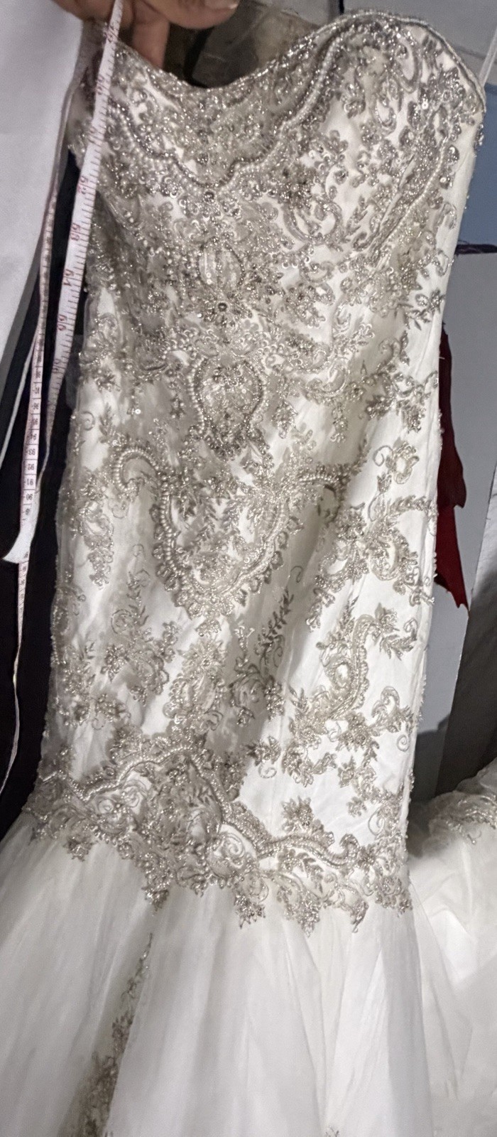 Bridal Dress Casa Blanca Wedding Gown Ivory With Stone Embroid Mermaid Dress Sz6