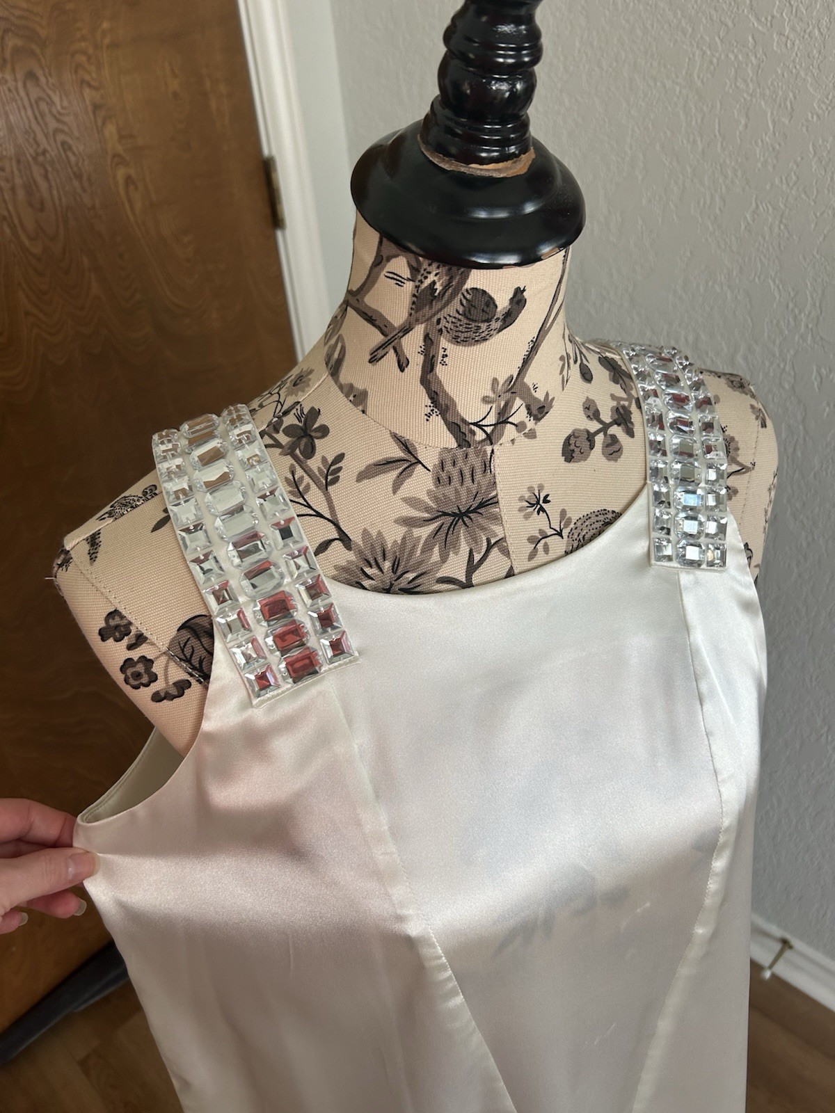 Art Deco Style Slip Dress With Jewel Embellishing Wedding