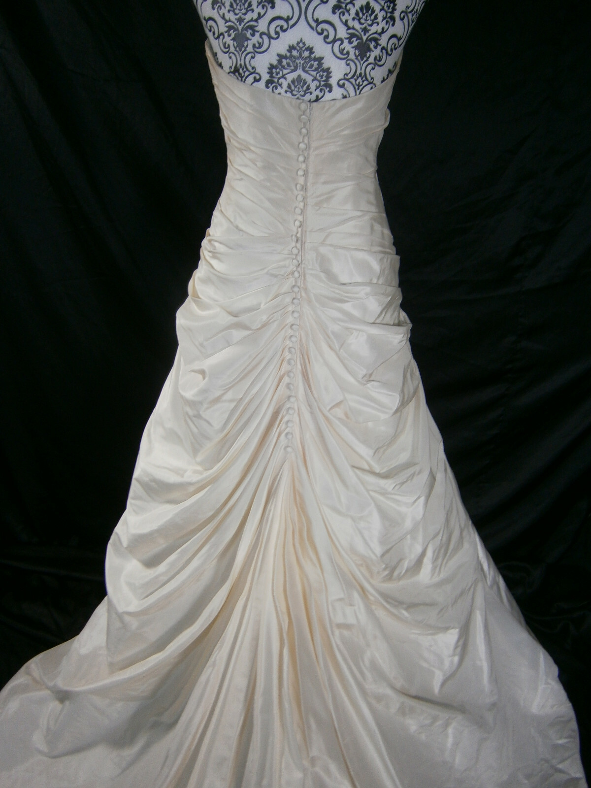 Somsi Couture Wedding Gown Bridal Dress 12-14 Ivory Lace Organza Zip Buttons