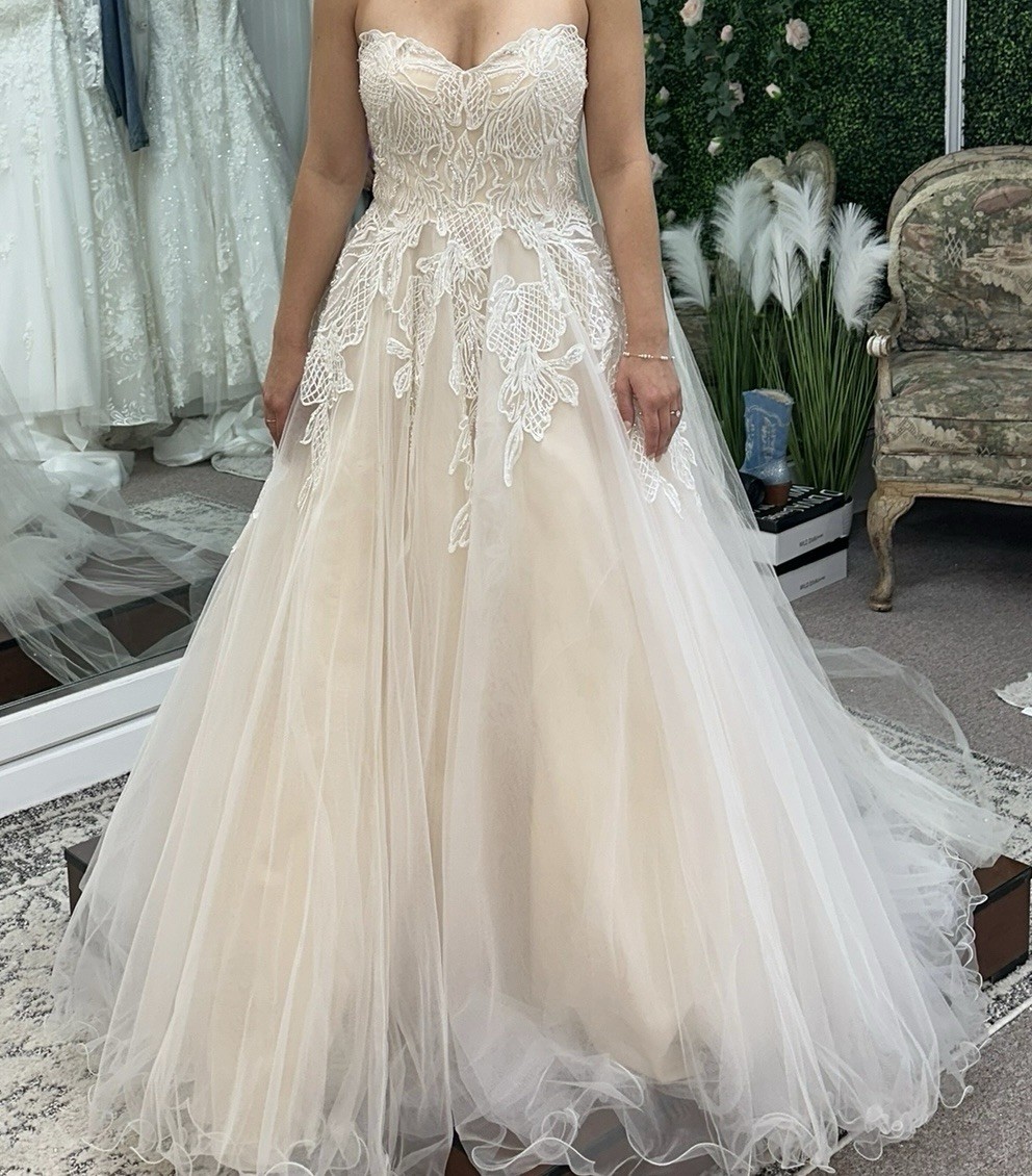 Wedding Formal Dress Size 2 Champagne Never Worn –