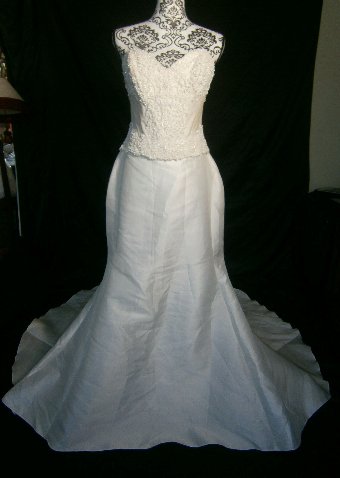 Martina Liana Skirt Separate Wedding Bridal 12 Silk Satin Ivory Formal Train