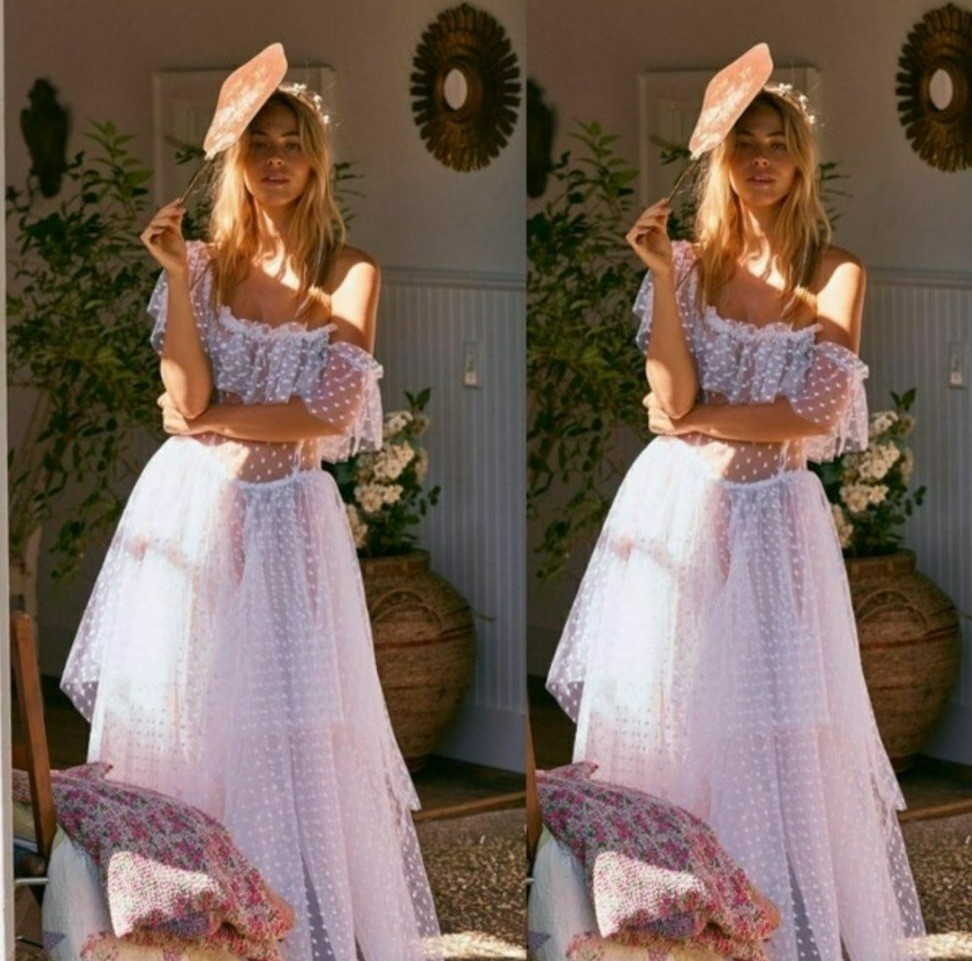 Loveshackfancy Faraway Fancy Noni Dress White Bridal Boho Wedding Dress 6