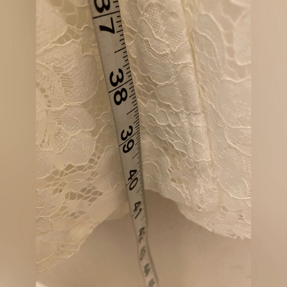 Lulus Waverly White Lace Midi Dress MEDIUM NWT Bridal Shower Courthouse Wedding