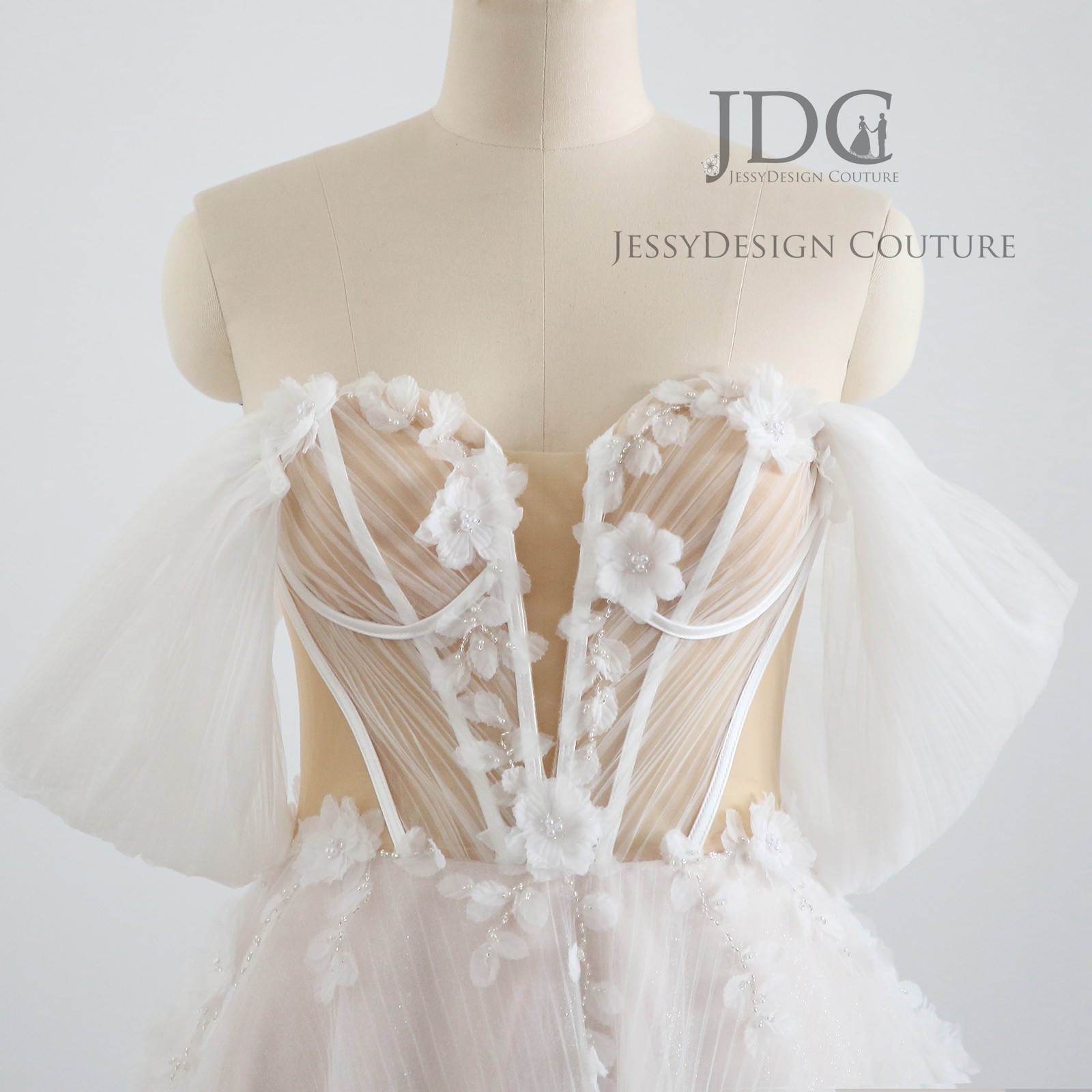 2026 Attractive Wedding Dress Ball Gown Ivory Champagne off-Träger 2-28W Glitter