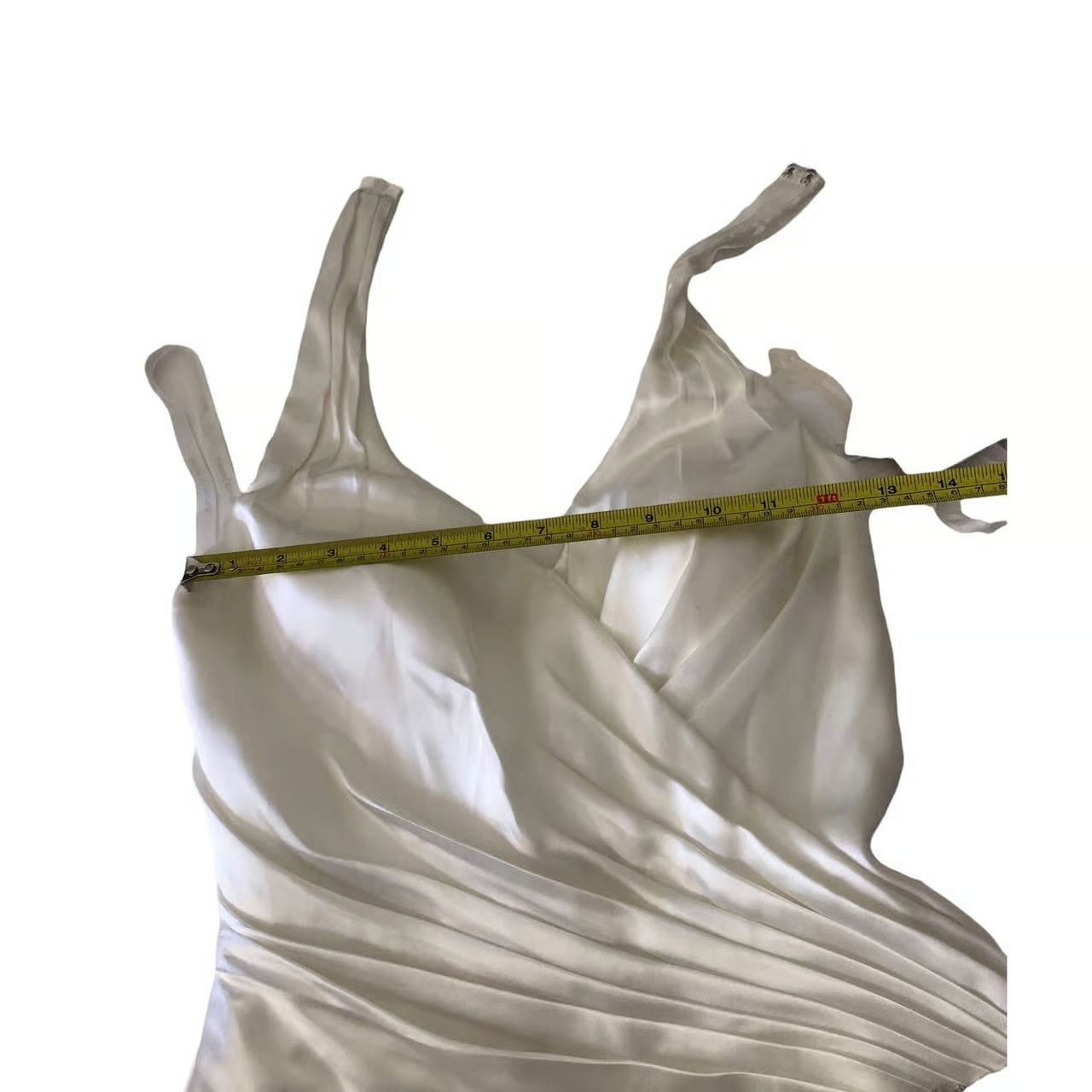 NWT Galina Signature Charmeuse Wedding Dress Surplice Bodice Ivory White 0P