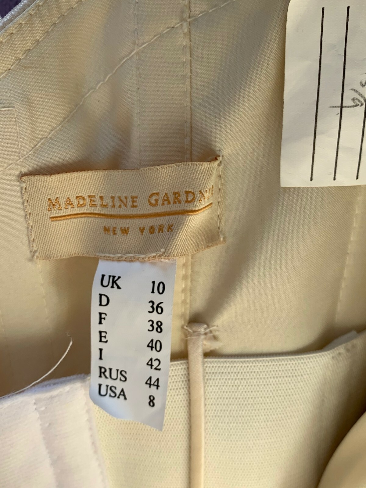 Madeline Gardner MGNY 51249_Light Gold Silver Tulle Feminine Wedding Dress, sz 8
