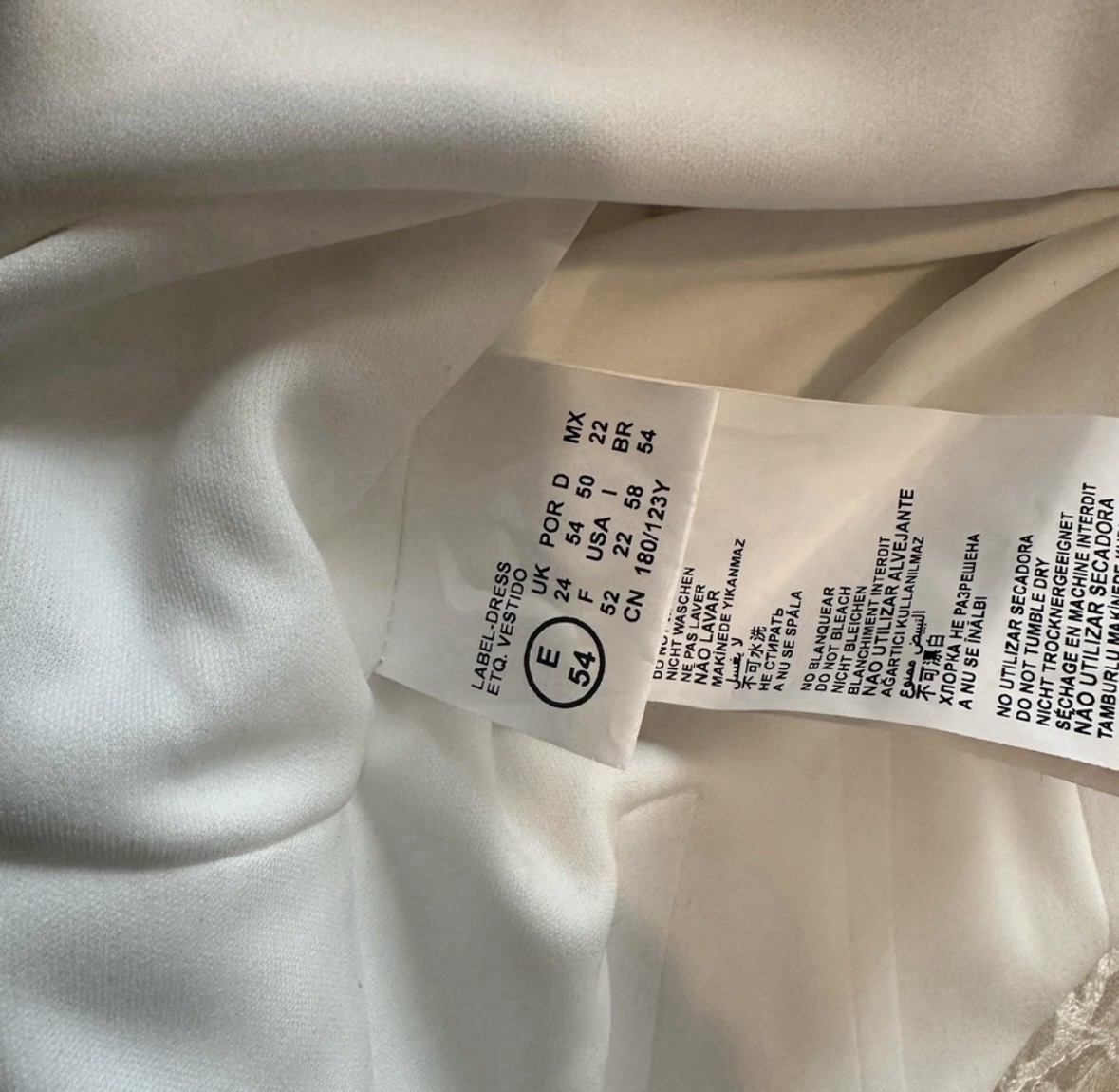 Pronovias Drail Mermaid Wedding Dress Ivory Lace Illusion Neck Tank Size 22