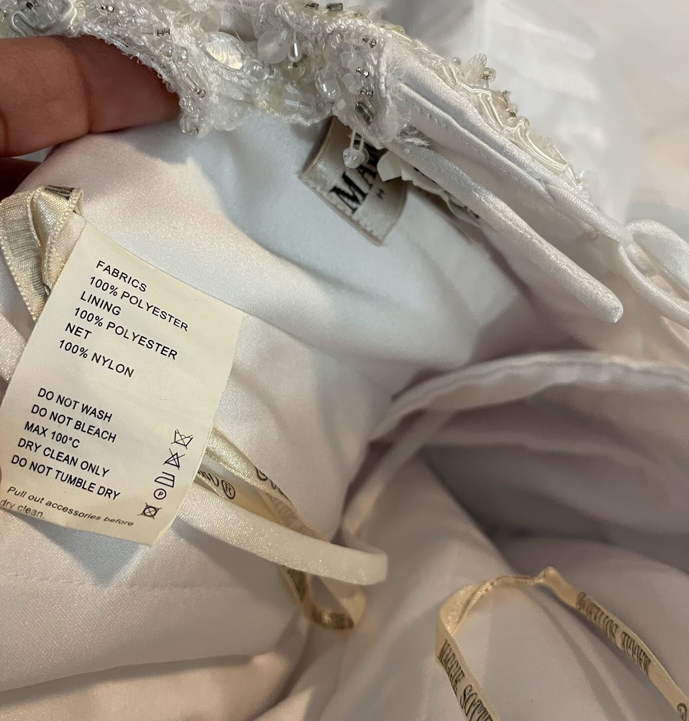 Maggie Sottero Haute Couture Imperial Gown Off Shoulder Wedding Dress Size 0