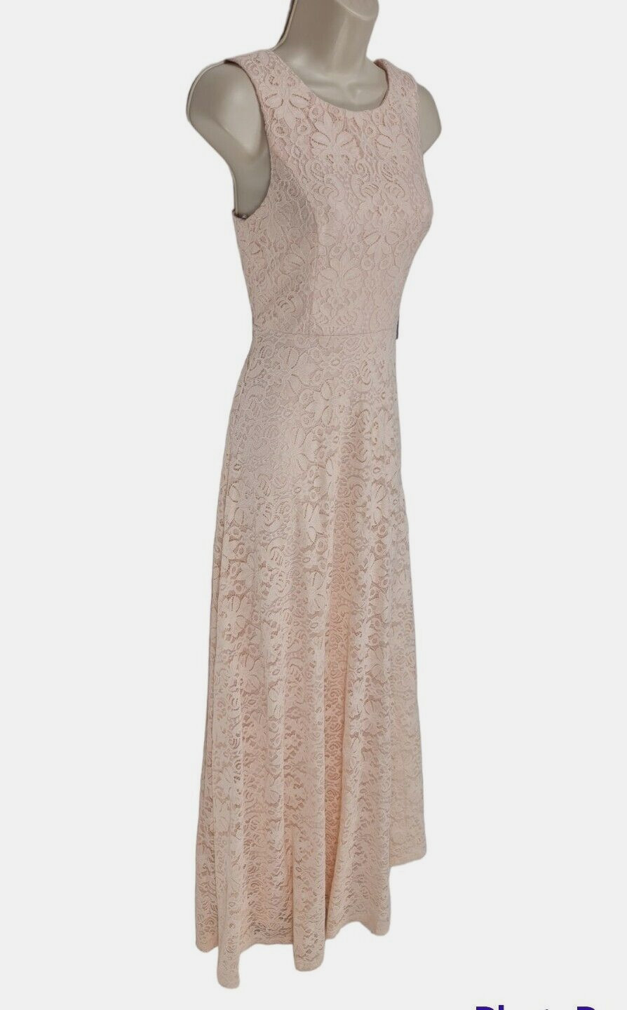 Lulus Luciana Blush Floral Lace Scoop Back Maxi Dress Size Small Sleeveless BP