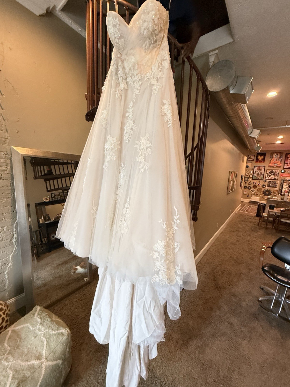 Morilee by Madeline Gardner A-Line Sweetheart Ivory Lace Tulle Dress 20