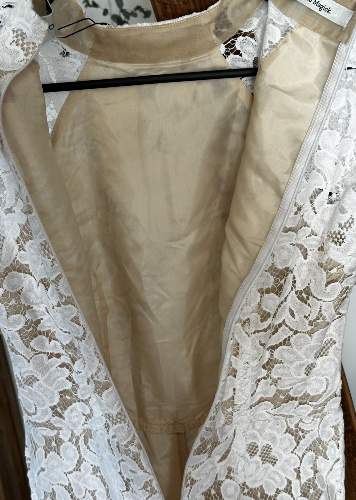LOVER The Label Lace Midi Dress AU 8 Ivory Bridal Engagement Designer RRP $995