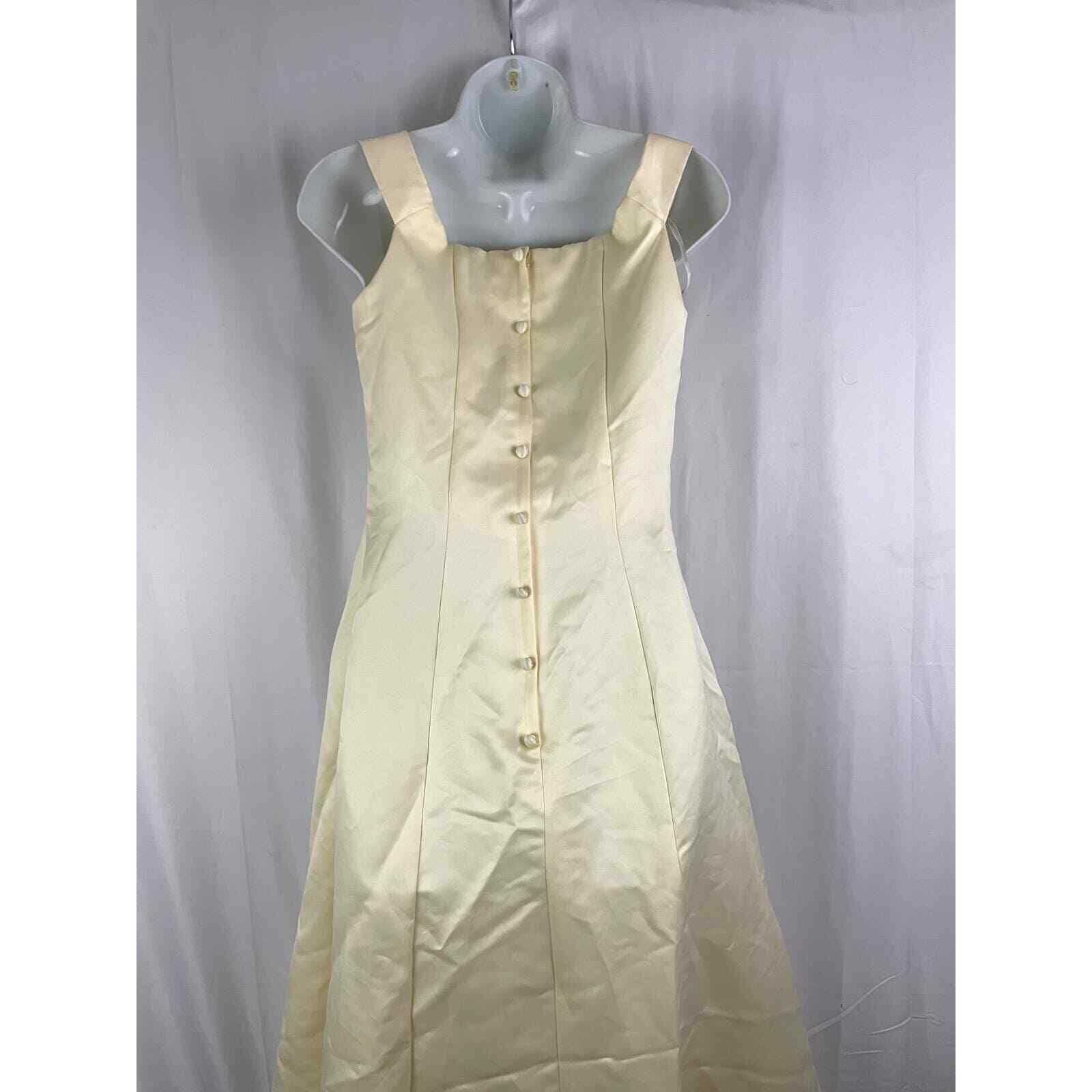 Jessica McClintock Off Shoulder Champagne Satin Wedding Gown Dress Sz 10 Beaded