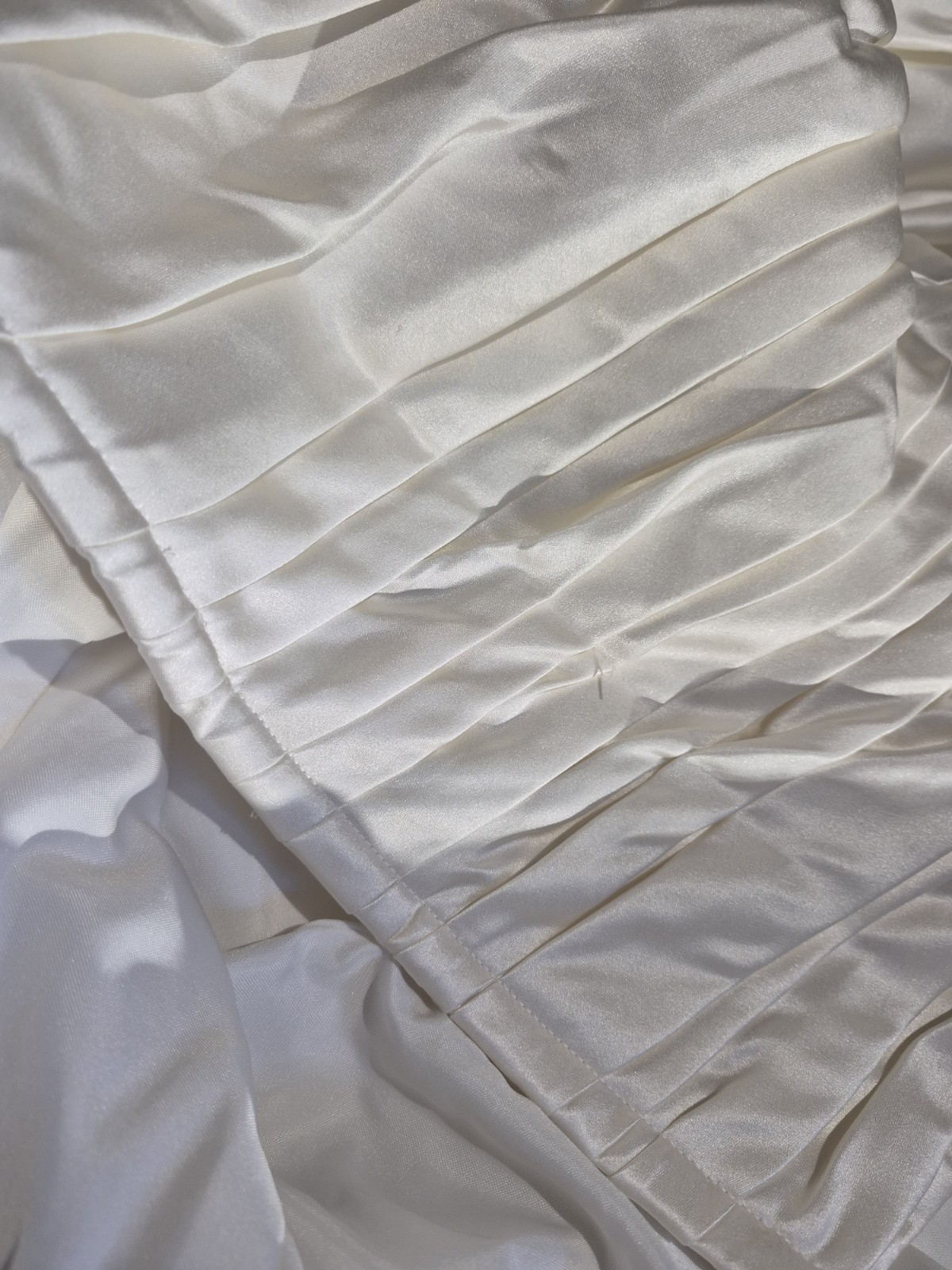 David’s Bridal Ivory Trumpet Mermaid Wedding Gown Rhinestones Sash Train Sz 16