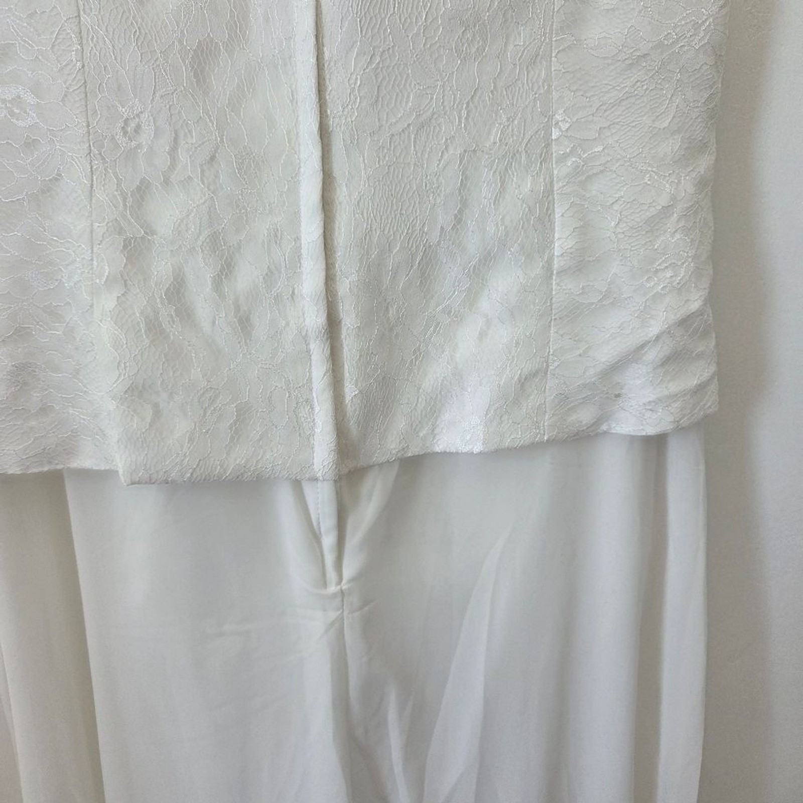 NEW Size 20 Wedding Dress Sleeveless Lace Bodice Chiffon Skirt Plus Size Bridal