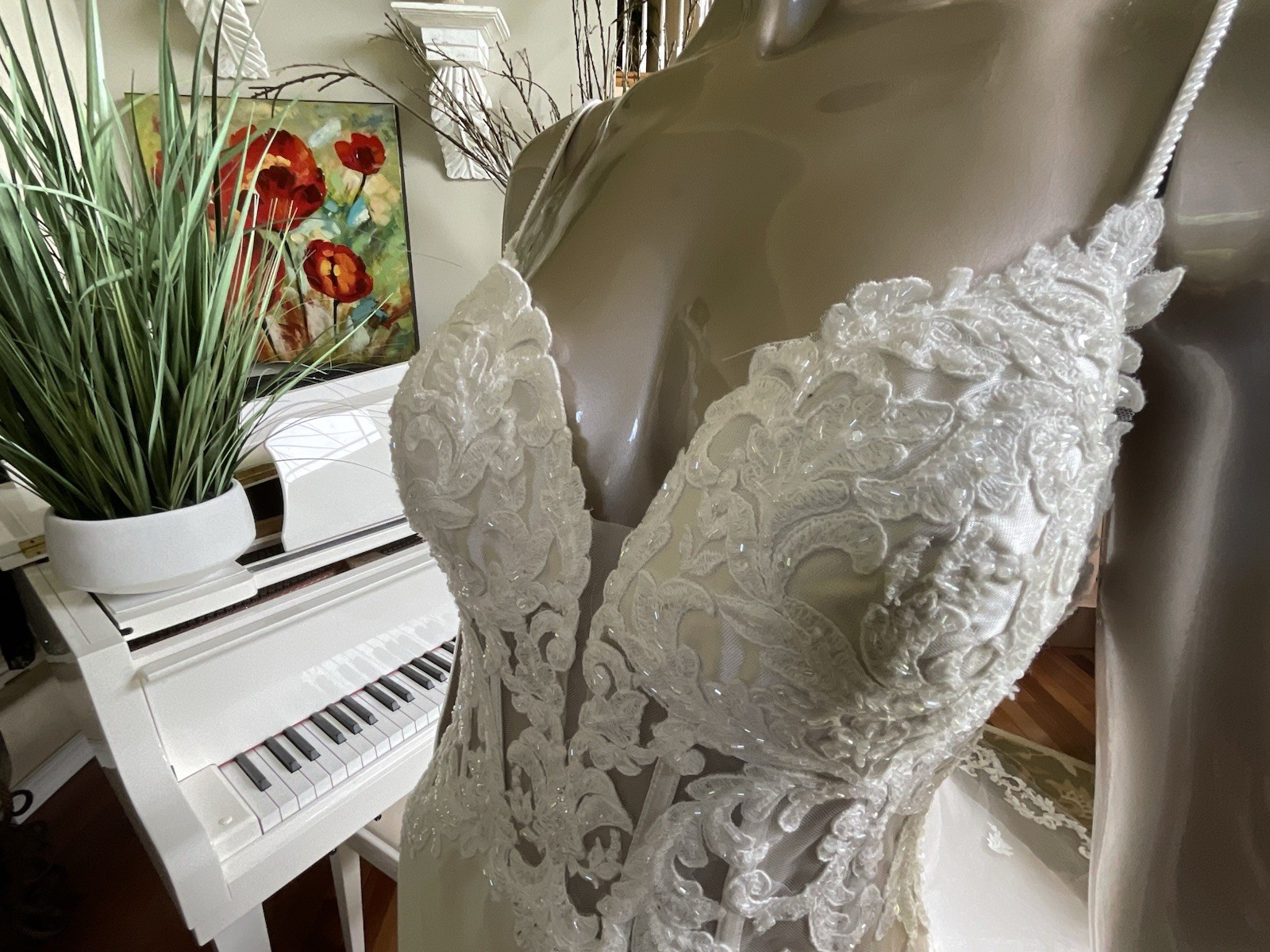 Allure Bridal Wedding Dress L541 Beaded Dress Storage Bag Incl. Size 10- NEW