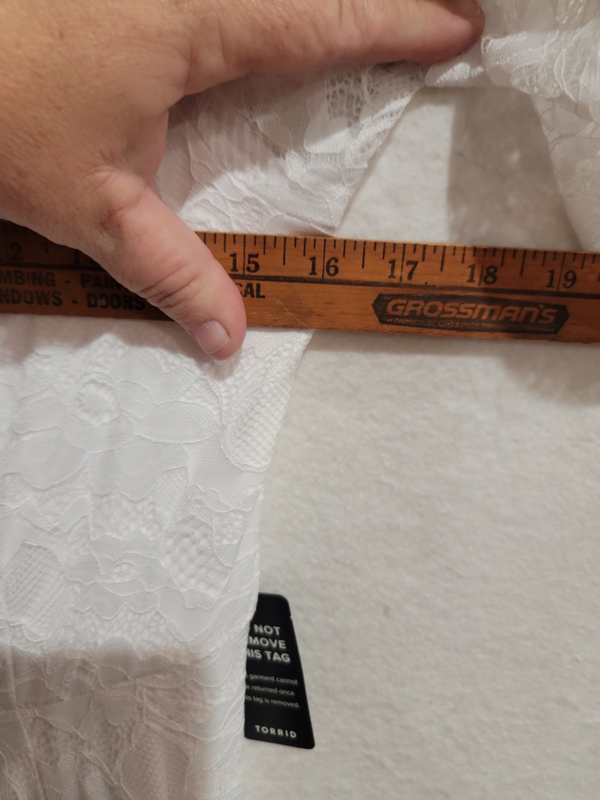 Torrid Ever After White Lace Off-Shoulder A-Line Wedding Dress Size 14 1X