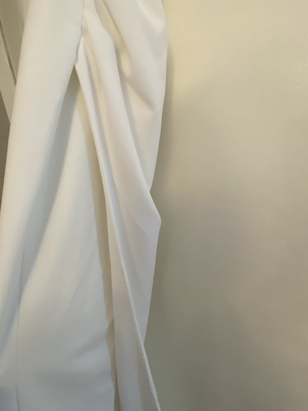 Long White One Shoulder Alternative Wedding Dress Bridal Gown Small