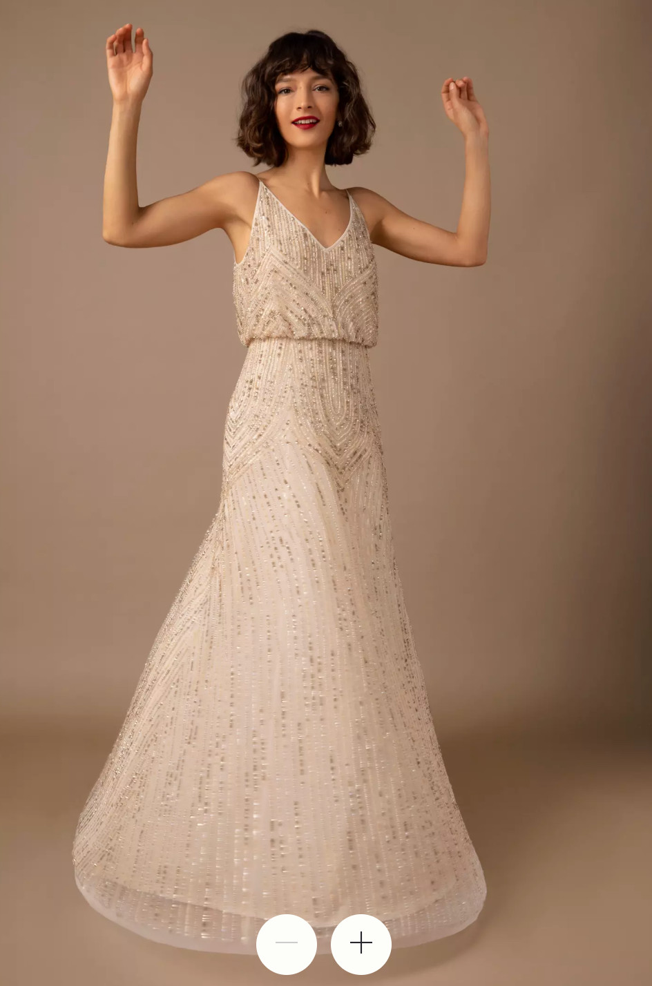 New Fidelia Art Deco-style beaded dress by BHLDN / Anthropologie – never-worn