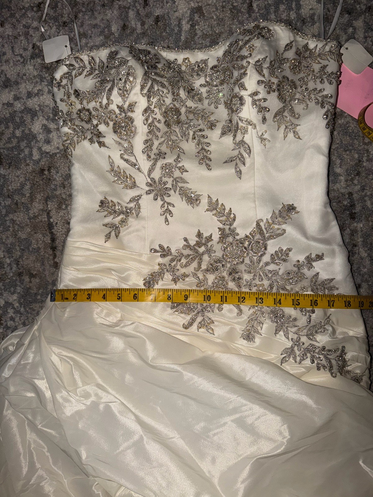 Size 12 CASABLANCA BRIDAL 1996 Ivory/Silver BNWTS