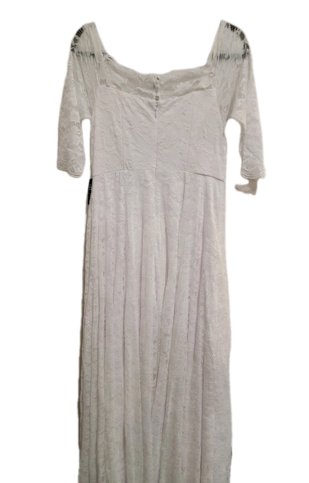 Torrid Ever After White Lace Off-Shoulder A-Line Wedding Dress Size 14 1X