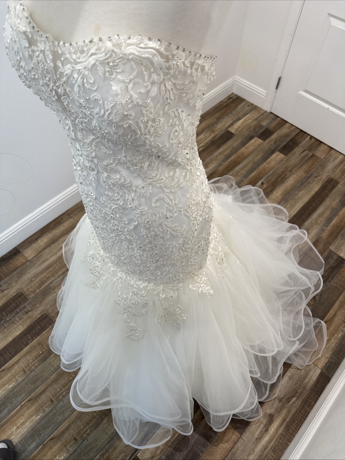 Wedding Dress Size 14 Off White Color