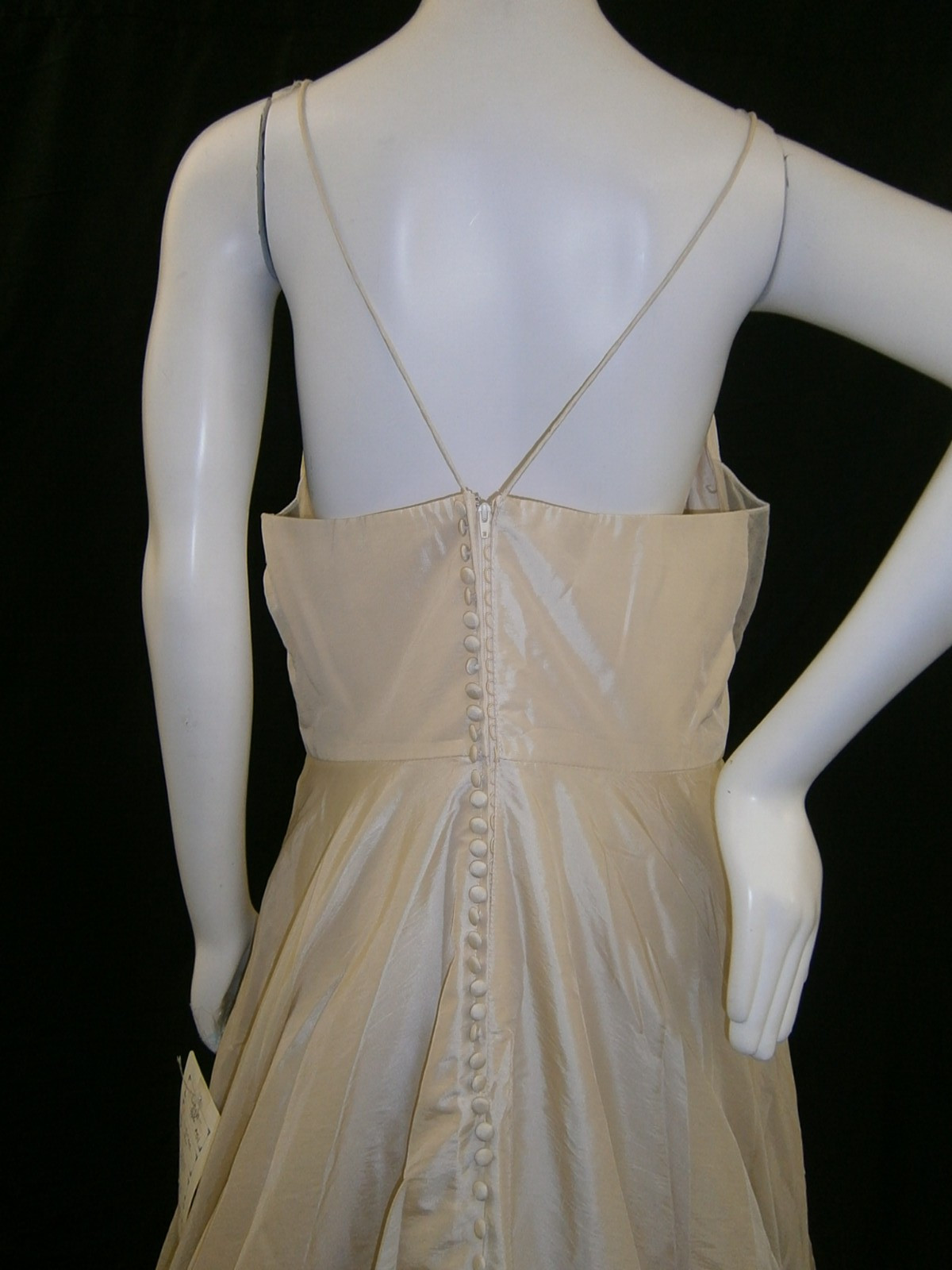 Casablanca Wedding Dress Gown 18 Beige “Sand” Draped Side Illusion Tall 67″
