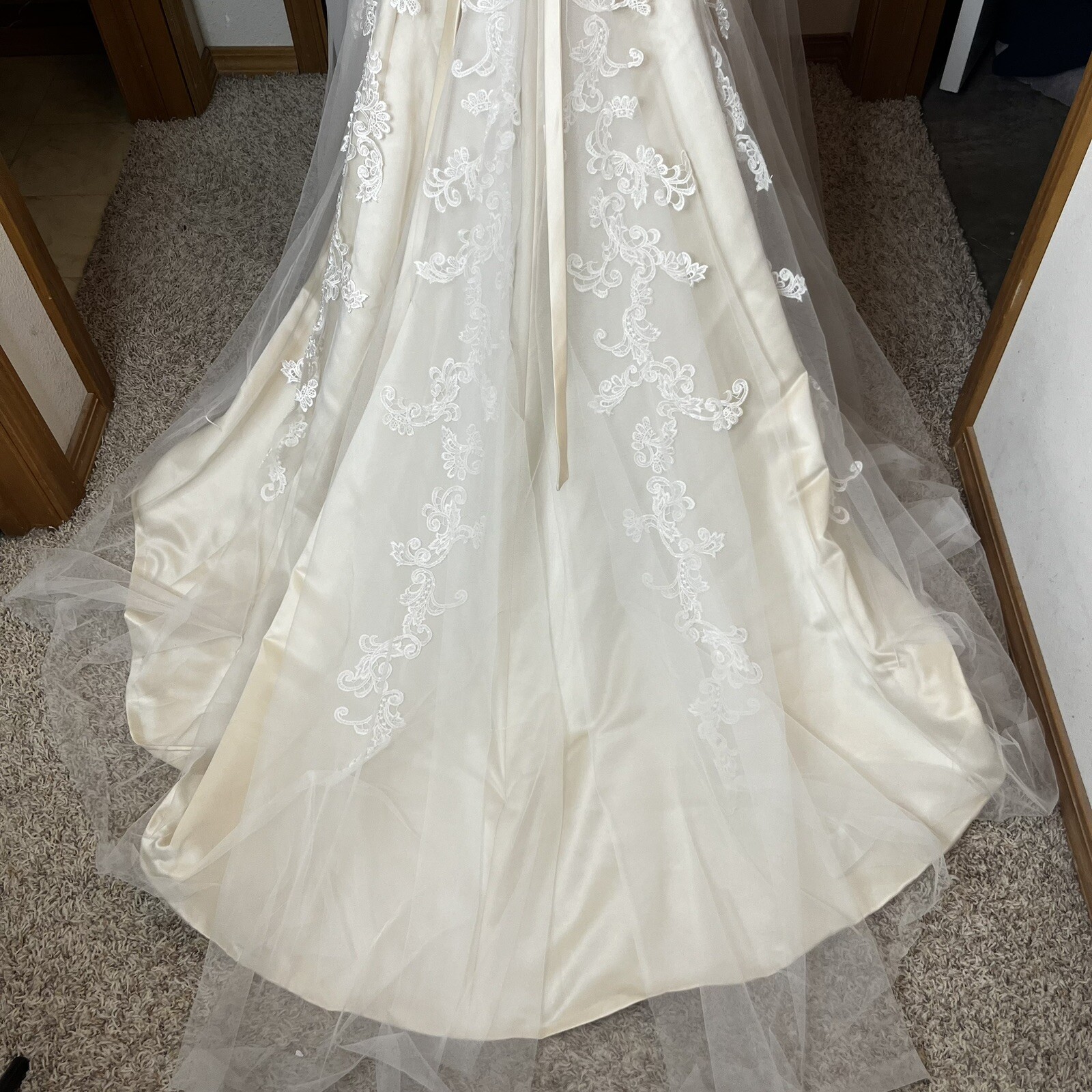 Casablanca Bridal Gown Lotus In Champagne / Ivory/ Silver Size 18 Style 2242