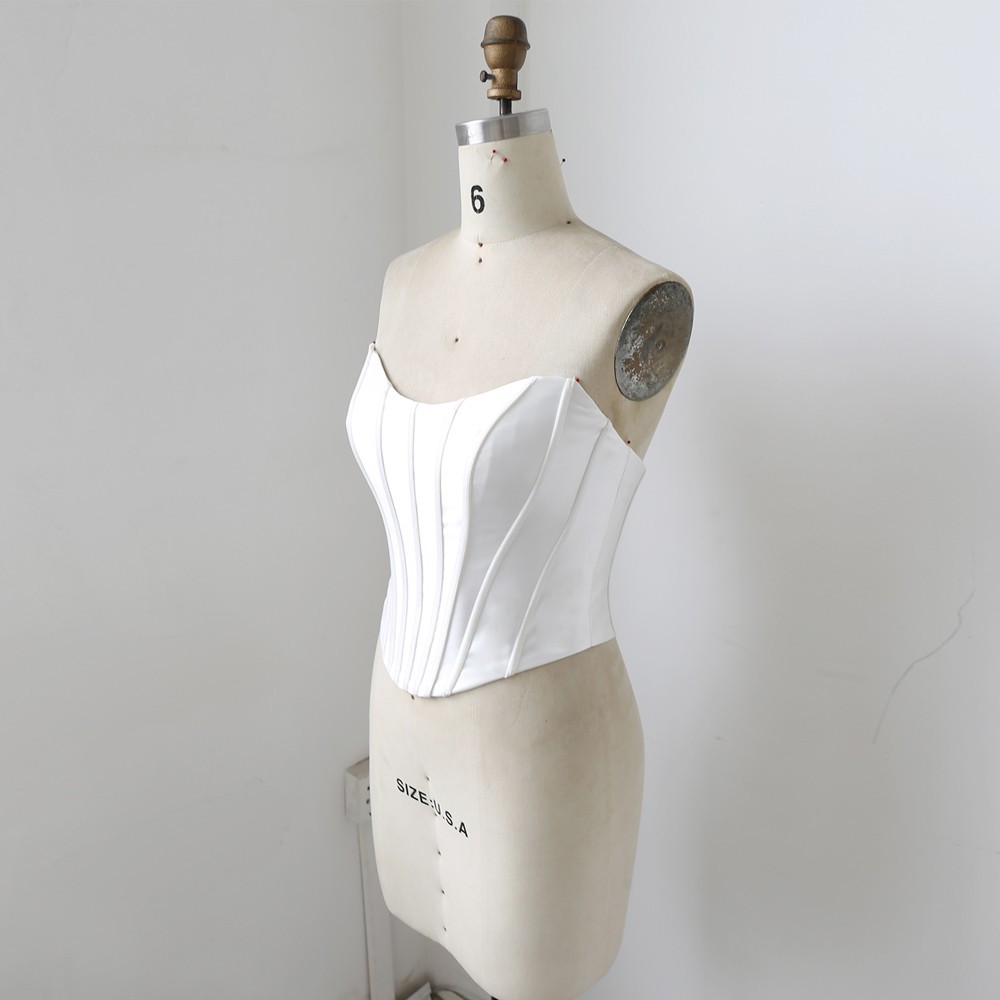 New Mikado Corset With Bones For Wedding Dress