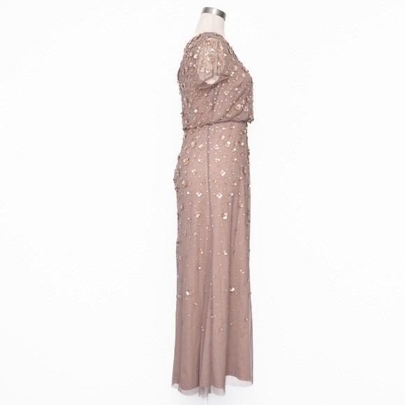Adrianna Papell – Petite 3D Embellished Blouson Gown