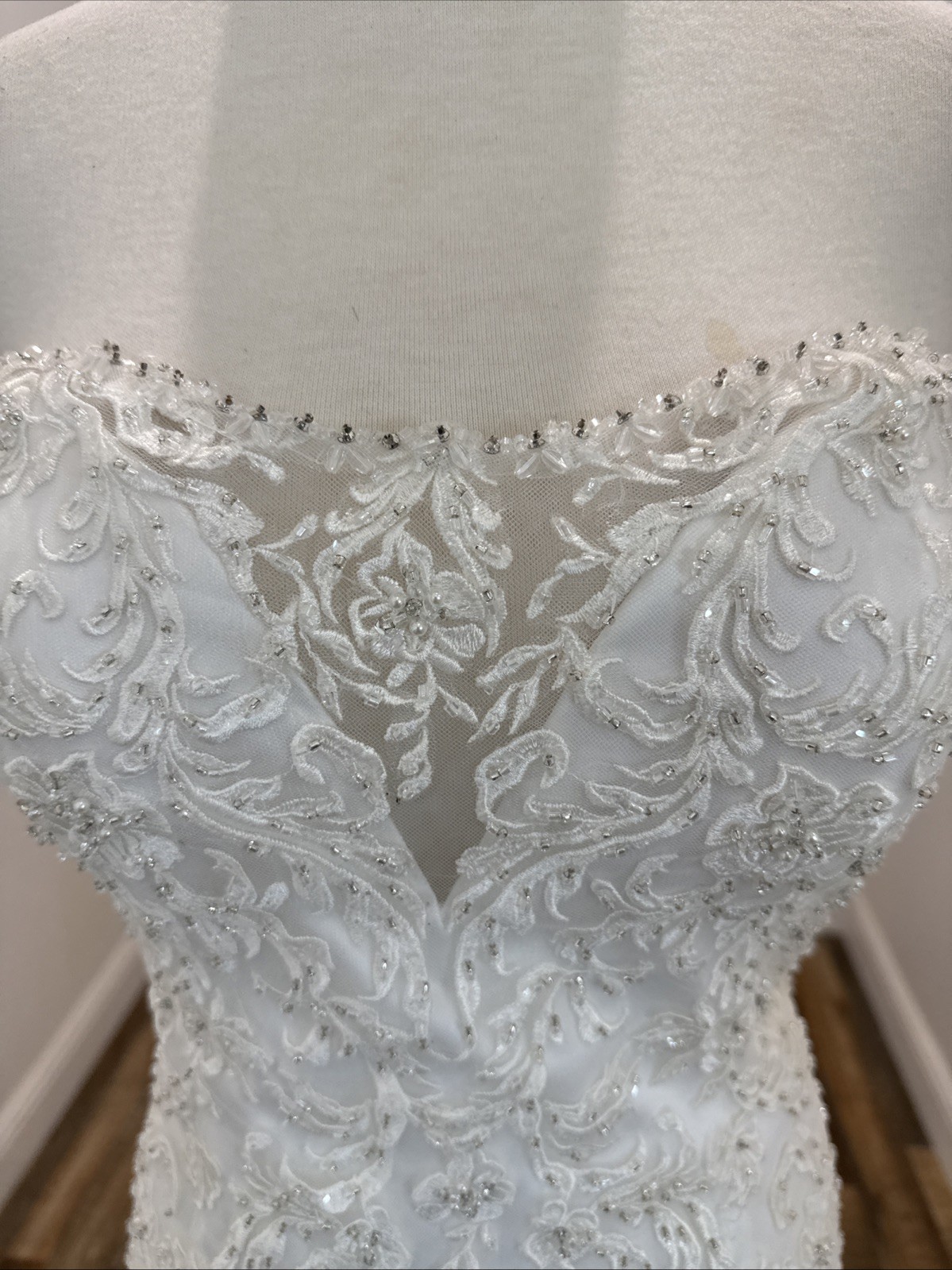 Wedding Dress Size 14 Off White Color