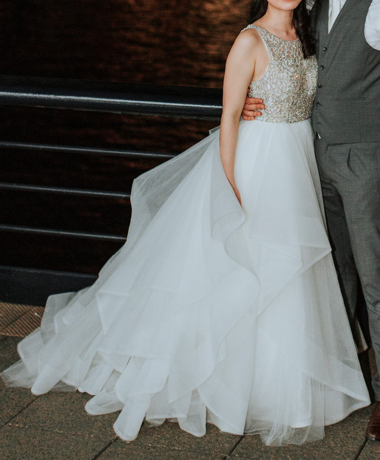 Hayley Paige Dori UK 6 8 US 2 4 6 Ivory Alabaster Ball Gown