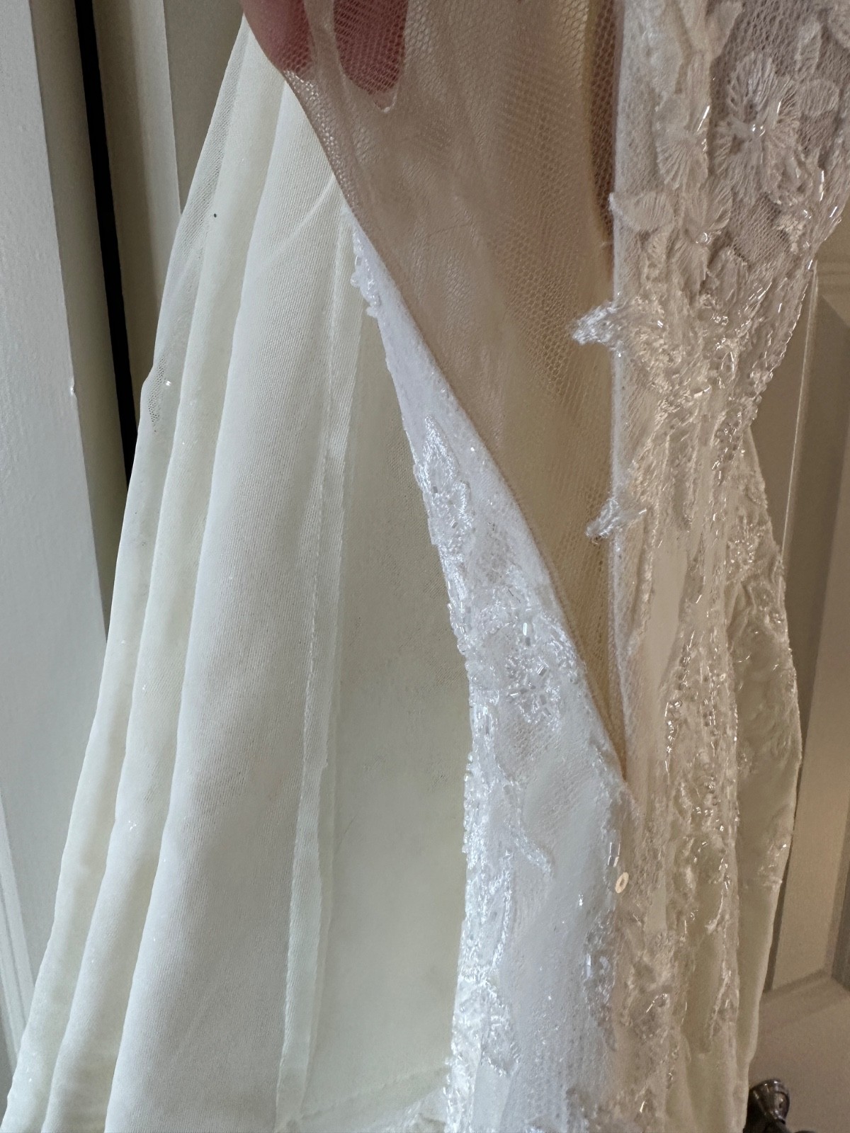 Martina Liana Ivory Lace Wedding Dress 1305 Sz 8 New Never Worn RV $3300
