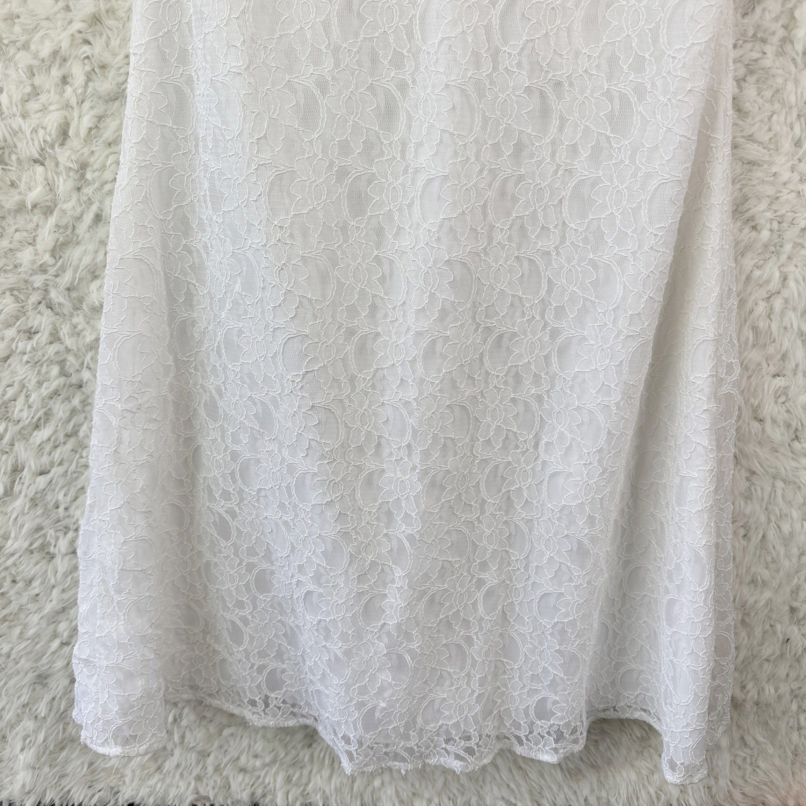 Mori Lee Madeline Gardiner Wedding Dress Lace Beaded Belt V Neck Sleeveless 10
