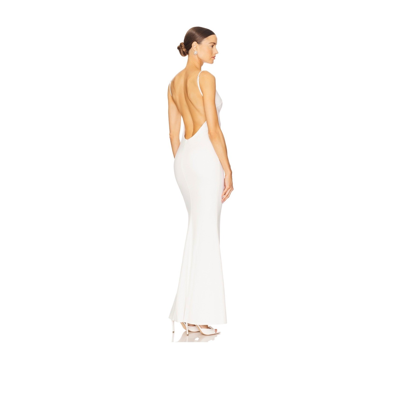 Katie May Bambina Gown Ivory Open Back Maxi Dress Small