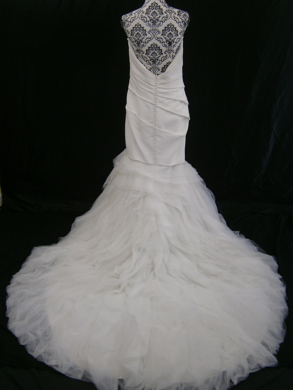 Kelly Faetanini Sutton Wedding Dress 12 Fit & Flare All White Crepe Tulle $5,000