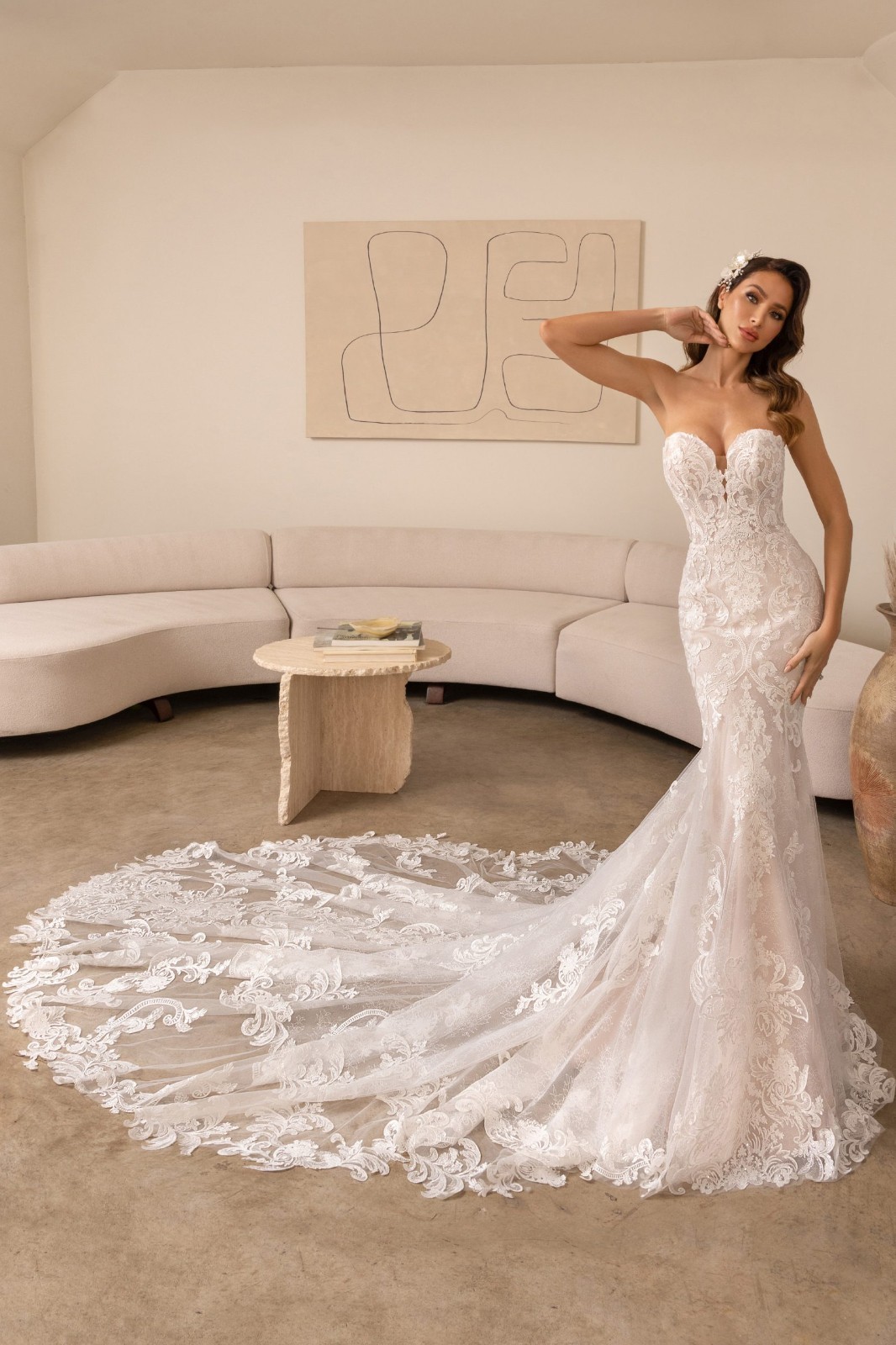 Ivoire Kitty Chen Lori V2404D Wedding Dress Ivory Size 10 Bridal Gown Mermaid
