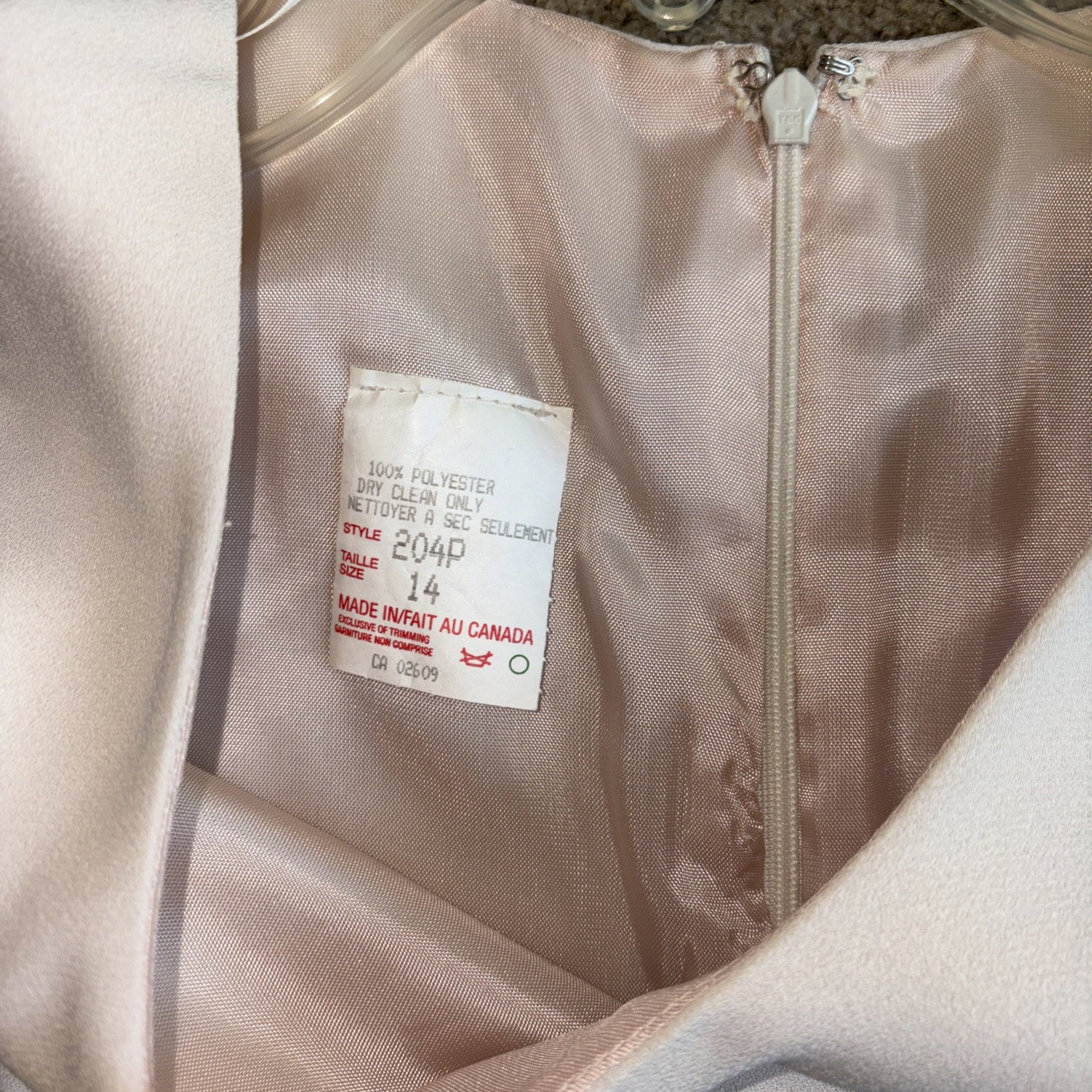 Robes Lawrence Montreal Formal Dress w/Blazer Beige Wedding Bride NYE size 14P