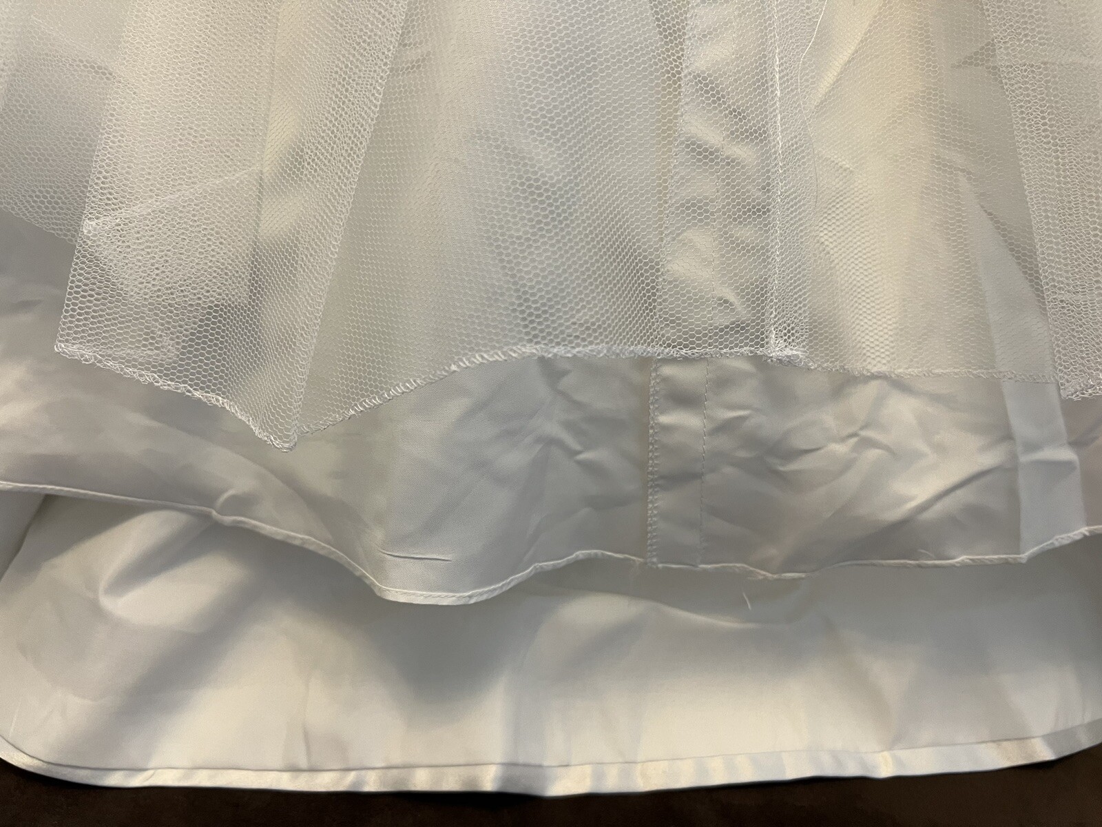 NEW JJs House Fit Flare Tea Length Lace Satin Ivory Wedding Dress Custom Sz 8/10