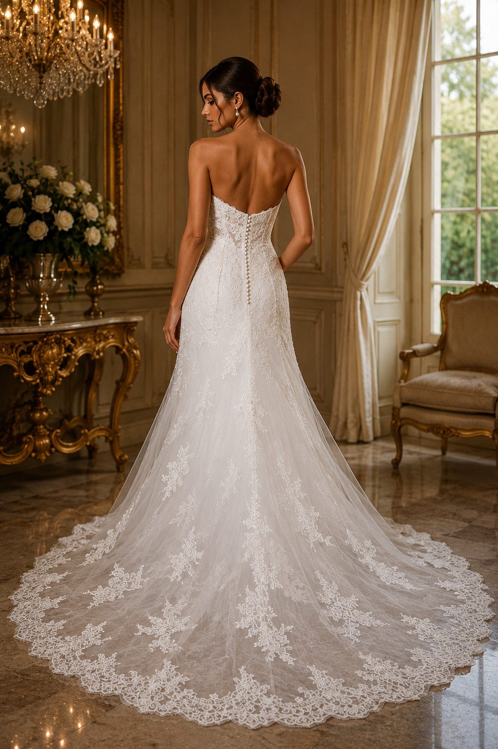 Casablanca Sample Wedding Dress Gown 10 Ivory A-LIne Lace Bling Romantic NWT
