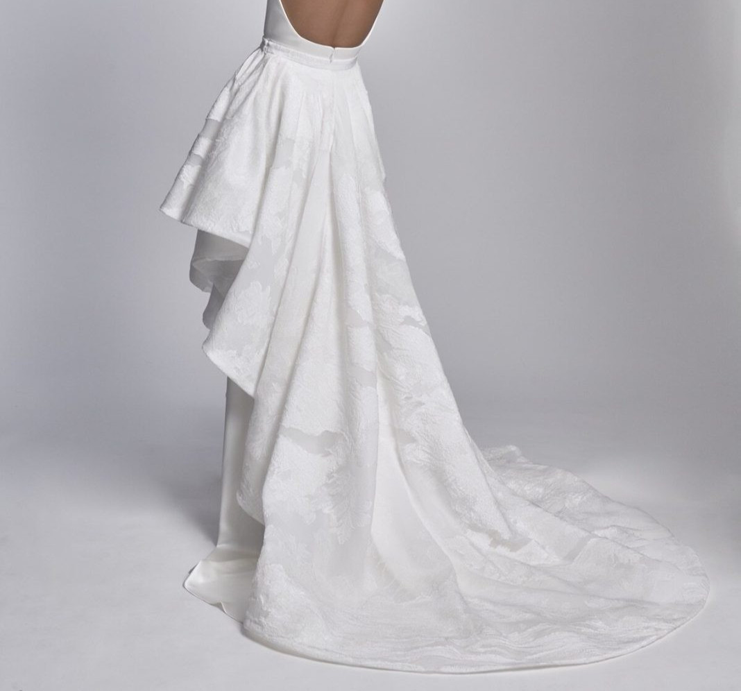 Alexandra Grecco Wedding Shadow SKIRT ONLY 6 Over Your Own Dress Jacquard Print