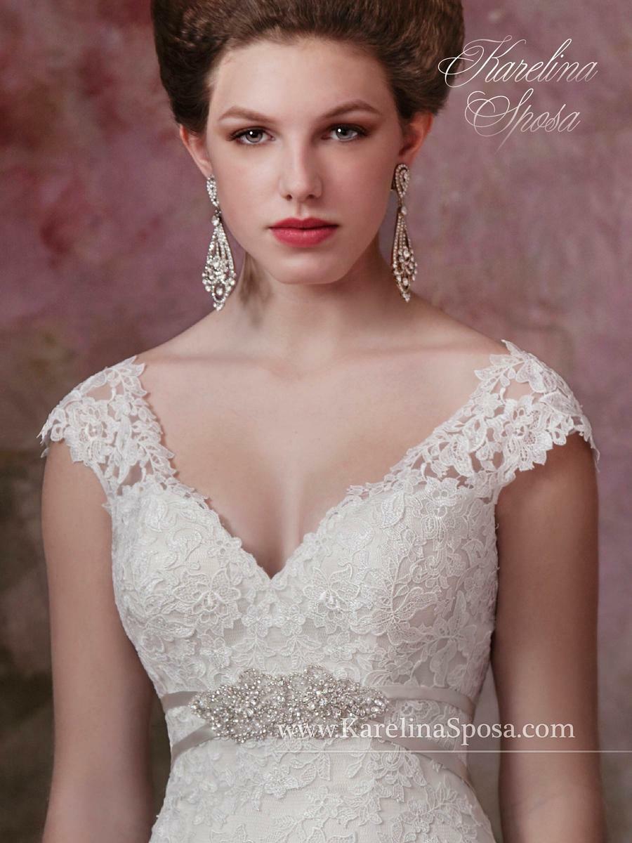 Mary’s Bridal Wedding Dress C7997 Mermaid Fit Flare Queen Anne Off Shoulder Lace