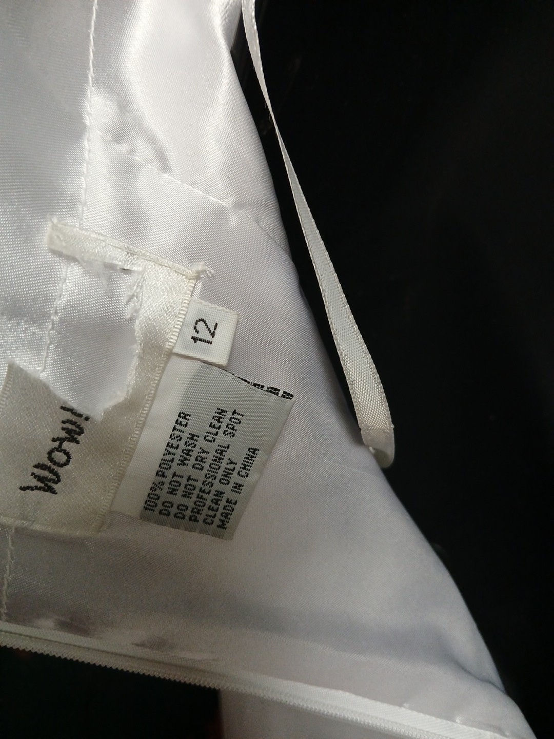 White Chiffon And Satin Wedding Dress Halter Neck Size 12