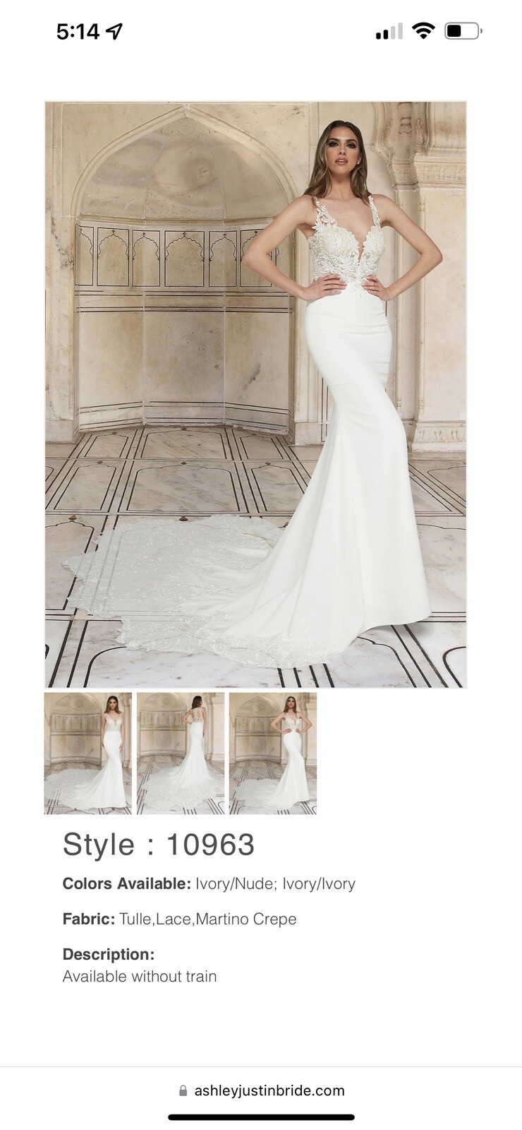 BRAND NEW Ashley Justin Wedding Dress size 8