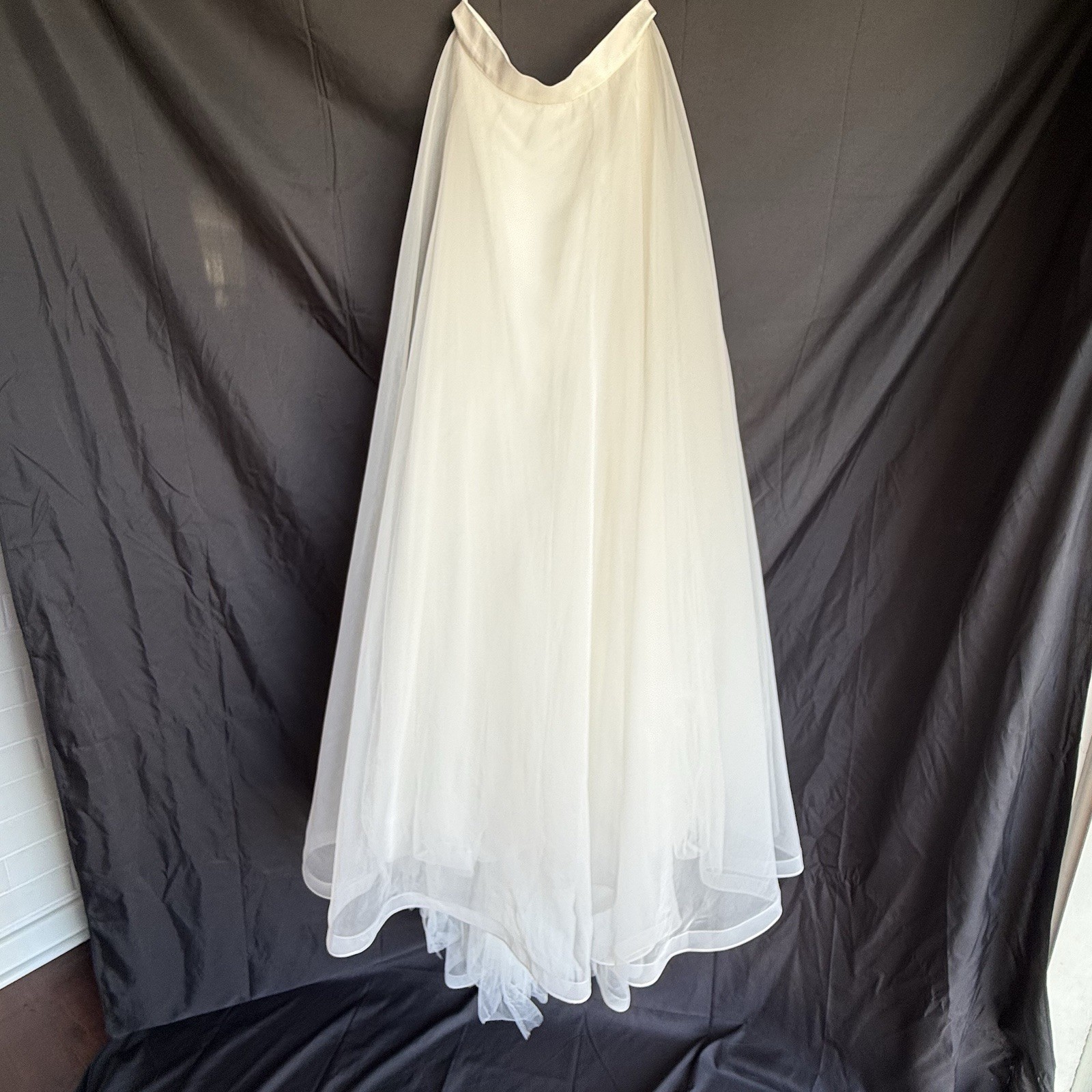 Karen Willis Holmes Bridal Skirt Ivory Tulle A-Line Painted Silk AU10