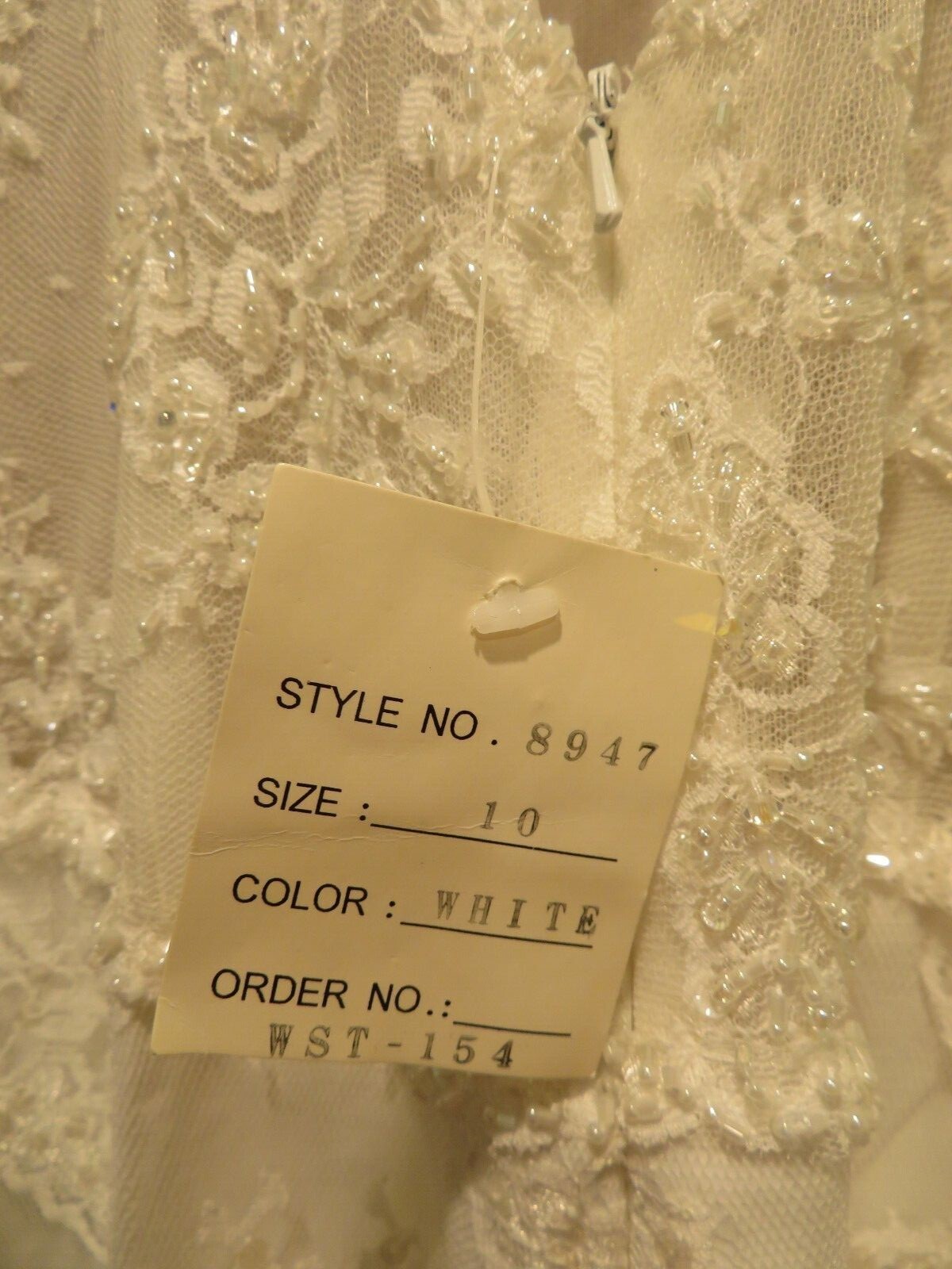 NEW Bridal Vintage Wedding Dress LACE Gown Train BEACH SPARKLE ROMANTIC FREE SHI