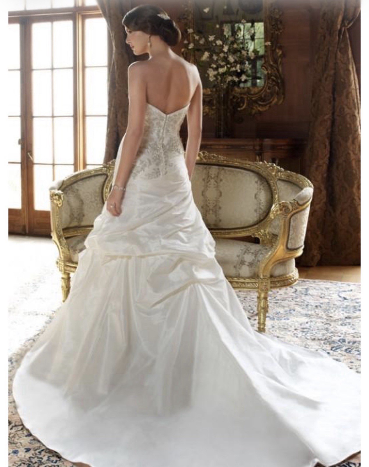 Size 12 CASABLANCA BRIDAL 1996 Ivory/Silver BNWTS